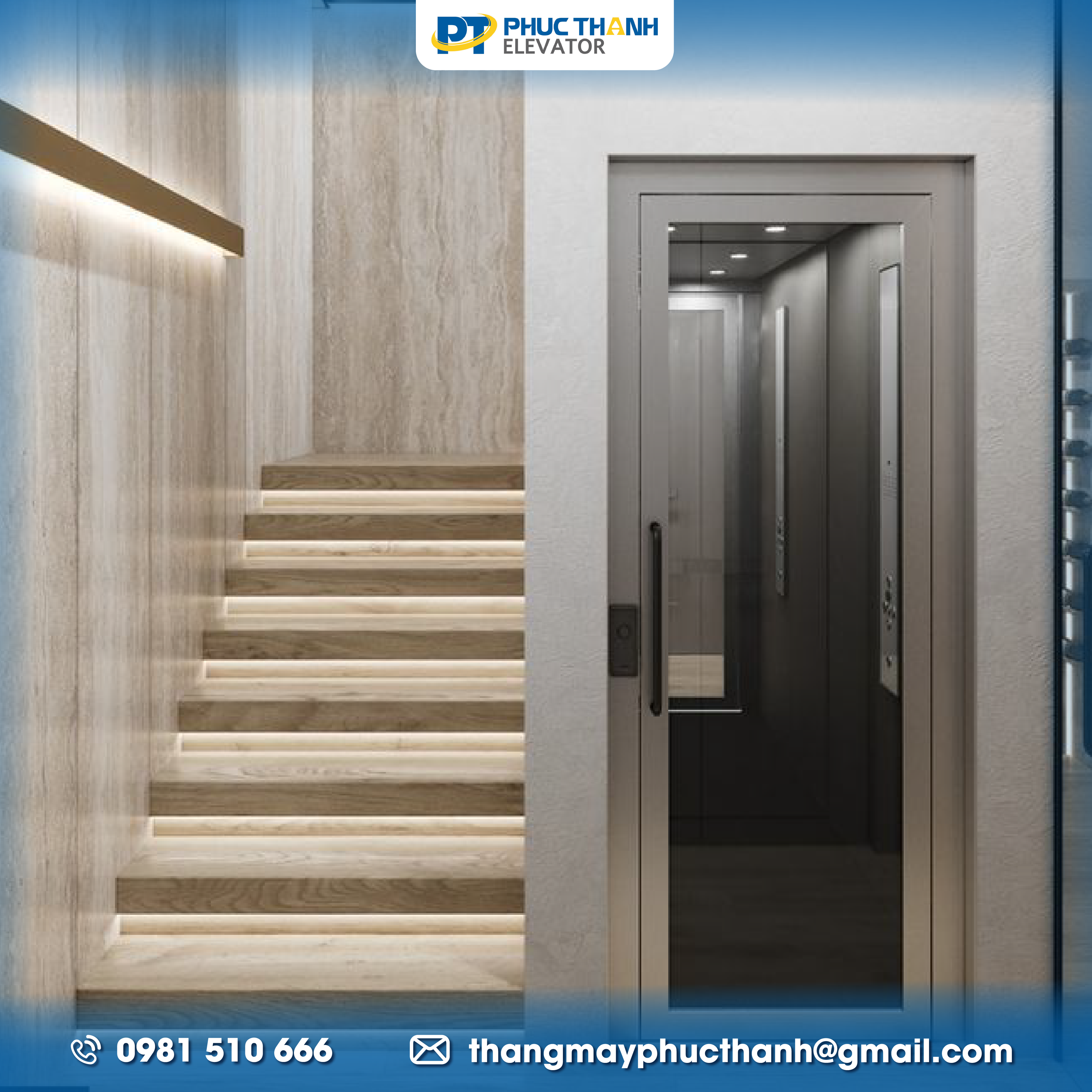 Lắp thang máy cho nhà đã cải tạo tại Bắc Ninh